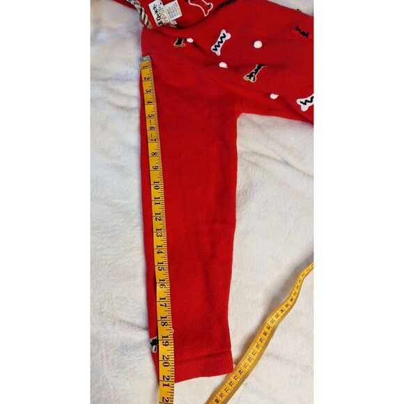 Jack B Quick Vtg Cardigan  Emroidered Scotty Dogs Sz Med Red  Shoulder Pads - Picture 9 of 11
